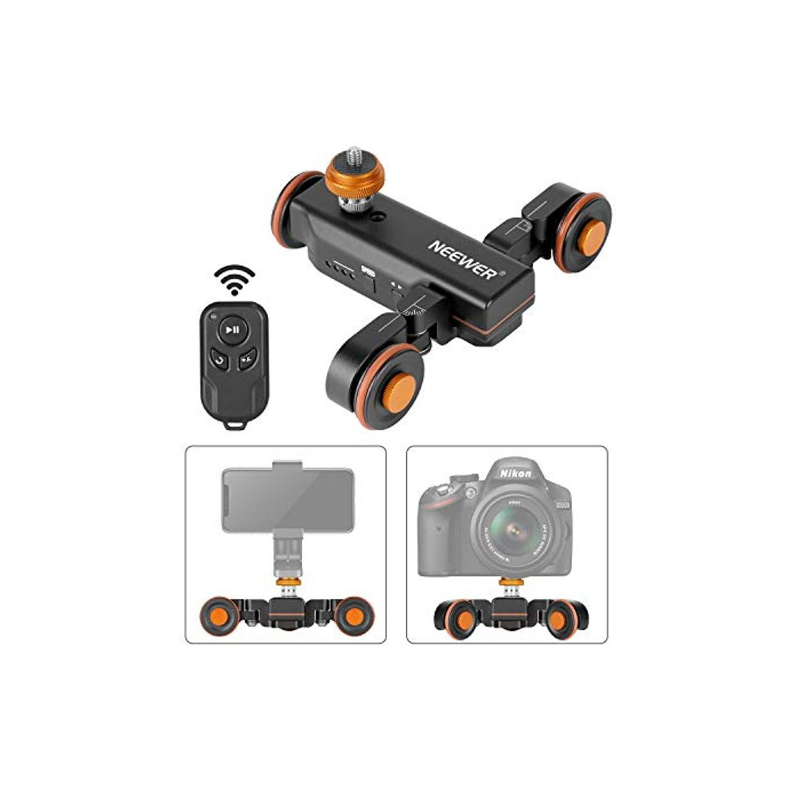 Producto Neewer Cámara Inalámbrica Video Auto Dolly Carril Eléctrico Motorizado Rail Deslizante Dolly