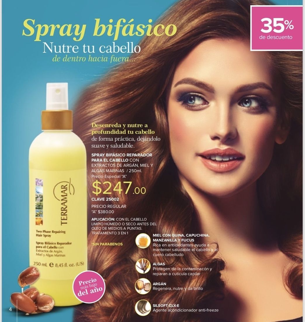 Product Spray Bifásico Reparador para el cabello