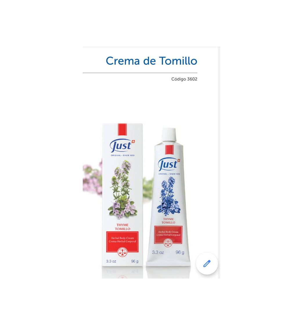 Producto Crema de Tomillo