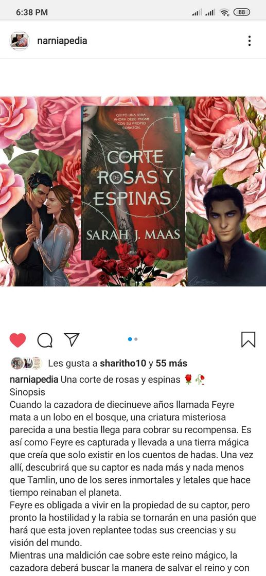 Libro El libro Una corte de rosas y espinas