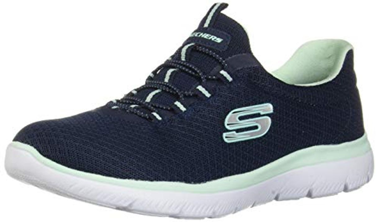 Places Skechers Women 12980 Low-Top Trainers, Blue