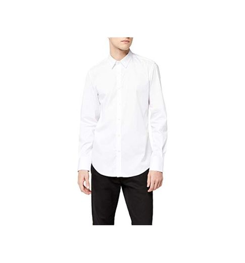 Antony Morato Camicia Basica Abbottonatura A Vista Camisa Casual, Blanco