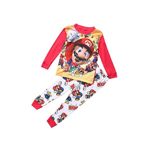 Pijama de Super Mario para niños de 1 a 7 años Multicolor