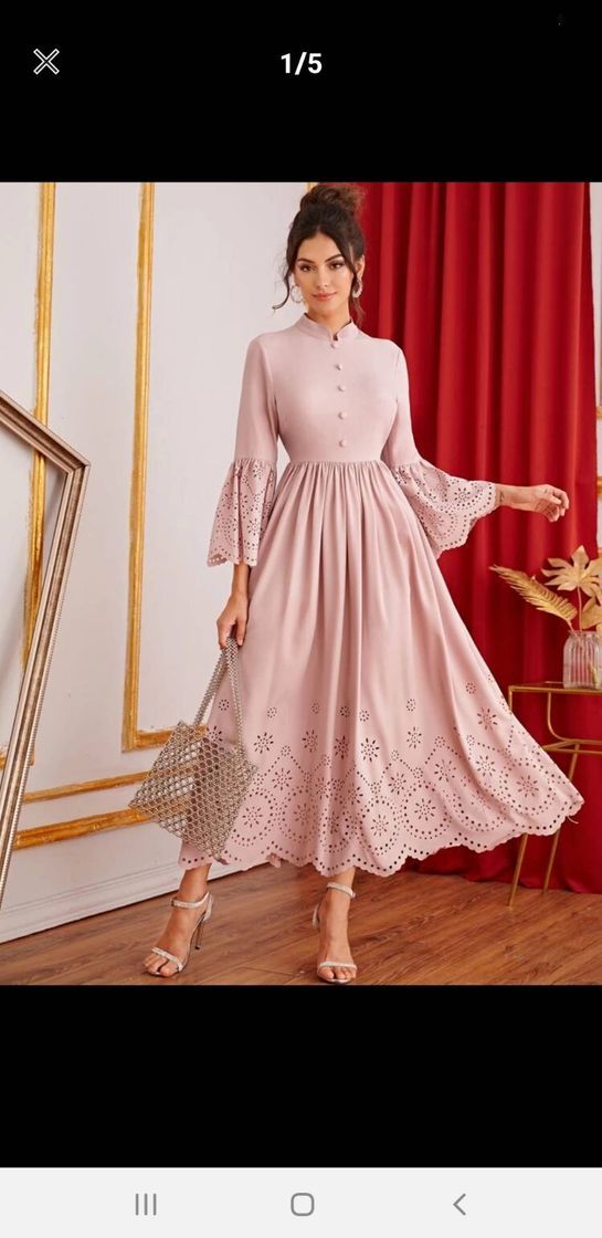 Moda Vestido shein rosa