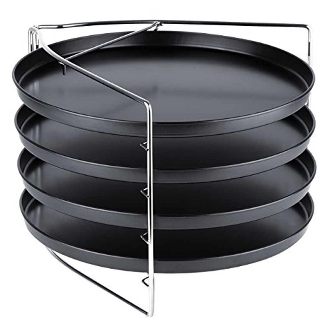 Social Grizzly Juego de bandejas para pizza de 4 unidades y 1 x