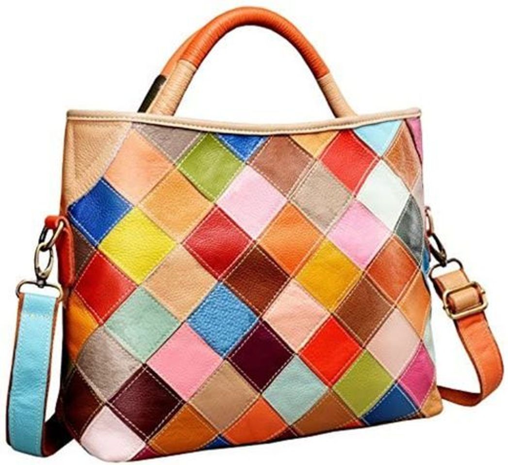 Moda Womens Multi-color Shoulder Handbag Colorful