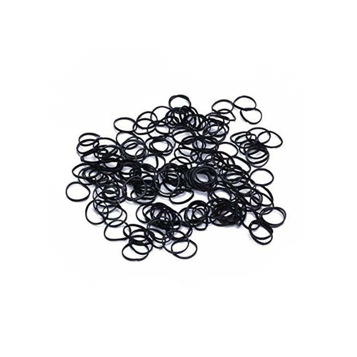 Social TOOGOO(R) 500pcs Coletero Goma Elastico Negro para Pelo Mujer Chica Regalo