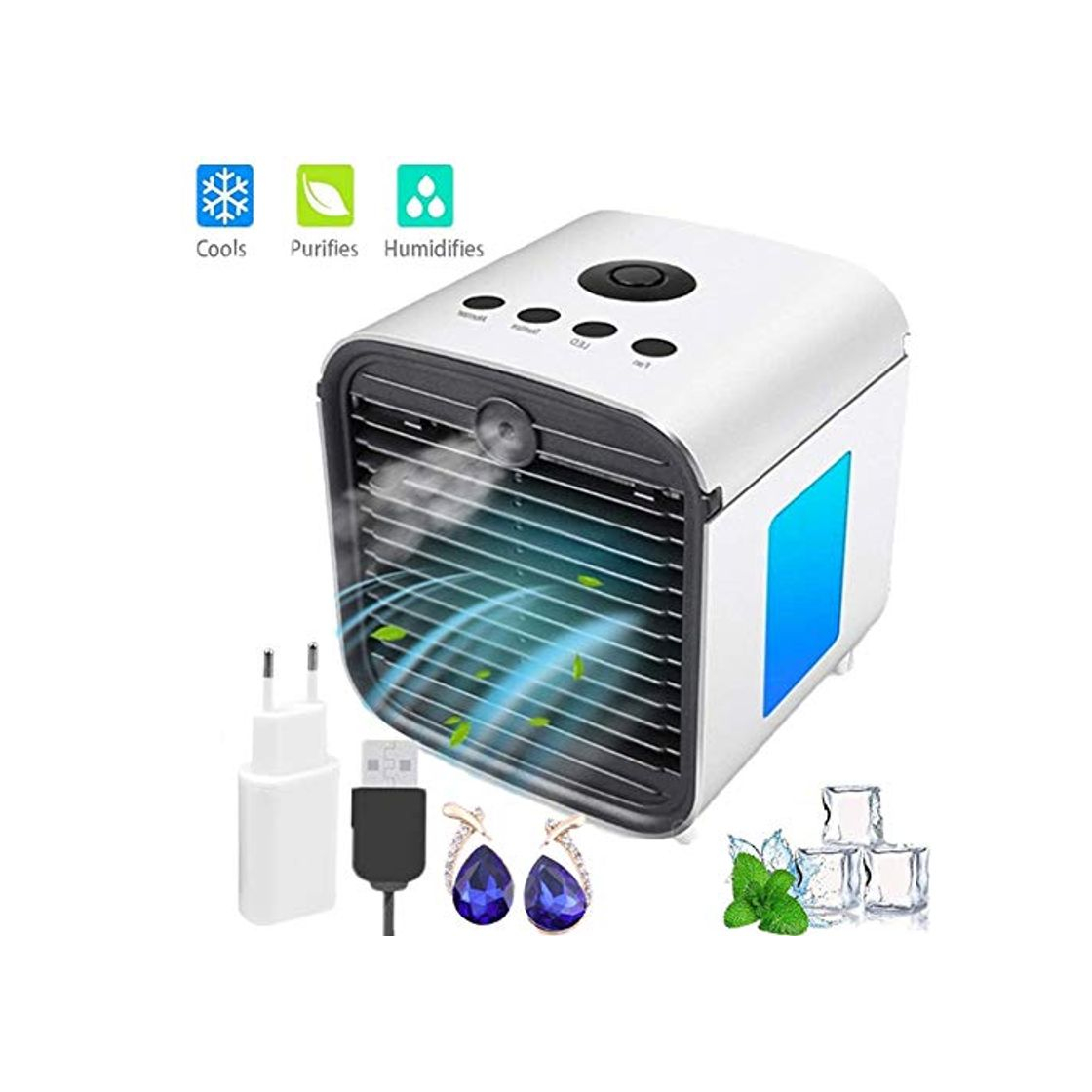 Product Nifogo Aire Acondicionado móvi portátil Ventilador Pequeño, Air Cooler Enfriador de Air