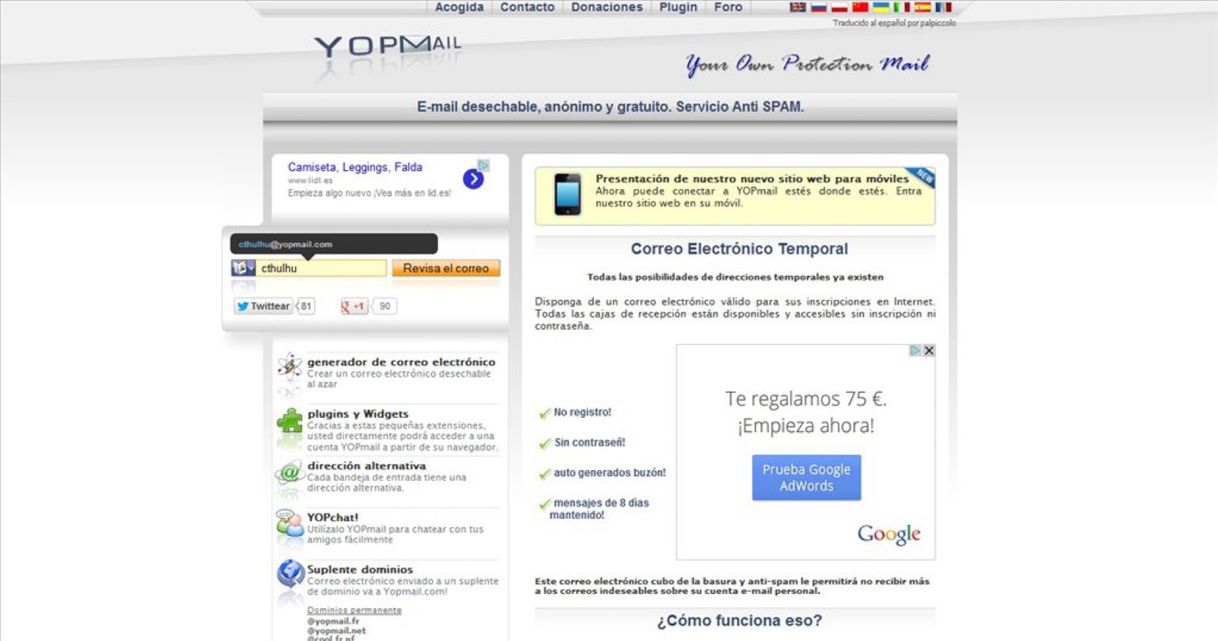 Yopmail - Email Temporal 