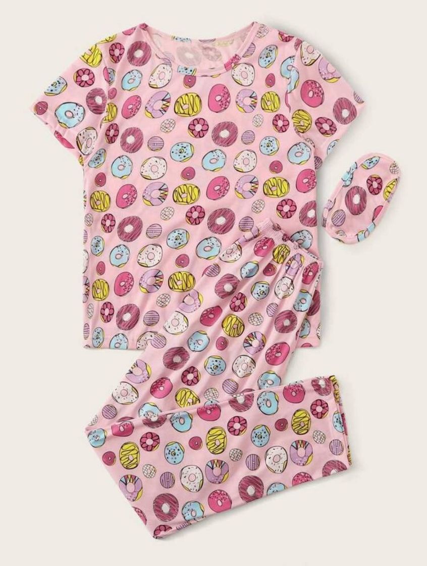 Fashion Pijama con estampado de donas🍩😋