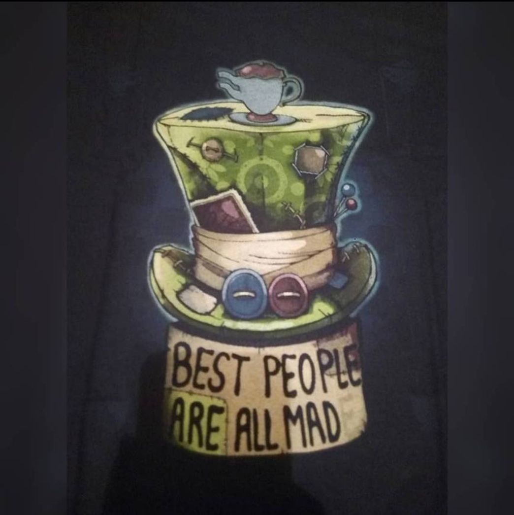 Fashion Camiseta "Best People are all Mad" pampling