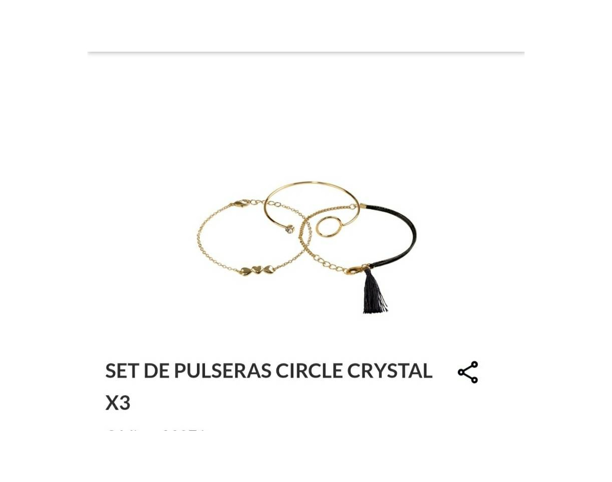 Fashion SET DE PULSERAS CIRCLE CRYSTAL X3