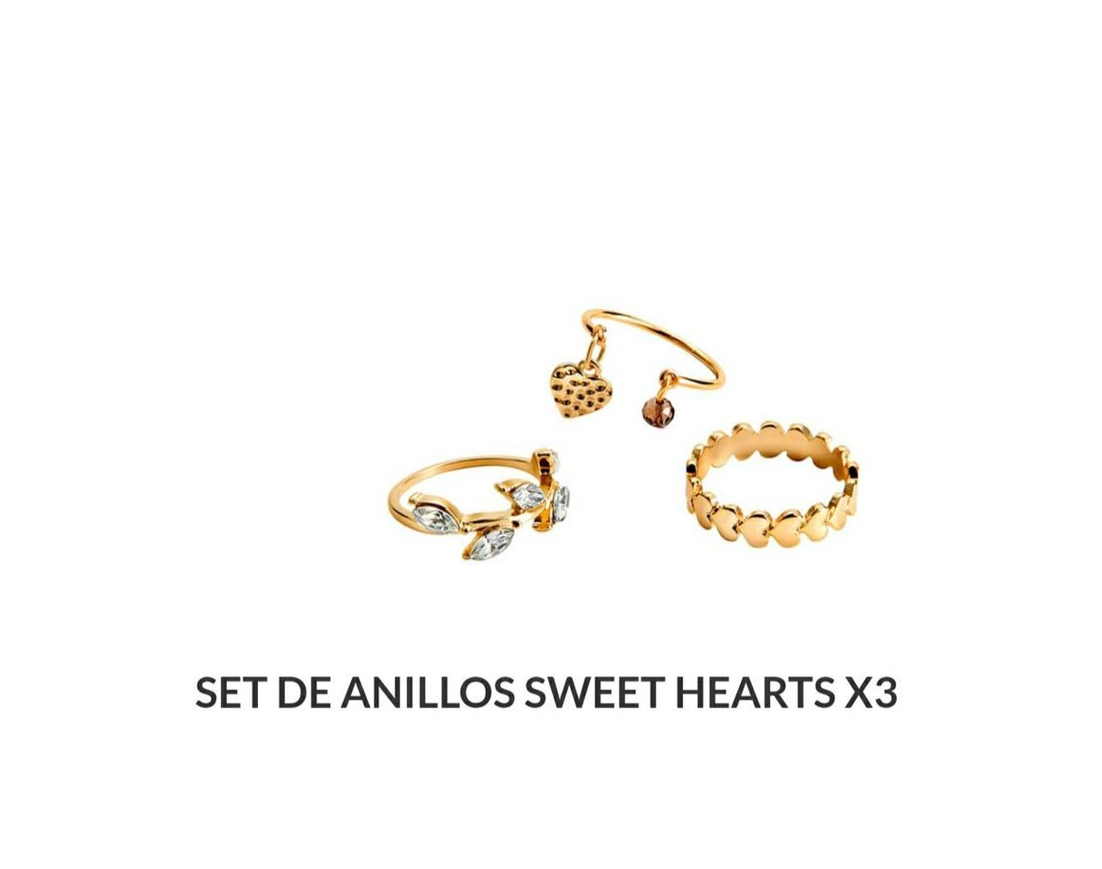 Fashion SET DE ANILLOS SWEET HEARTS X3