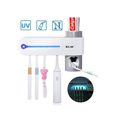 MECO ELEVERDE Portacepillo de Dientes Eléctrico Esterilizador UV Soporte con 5 Ports