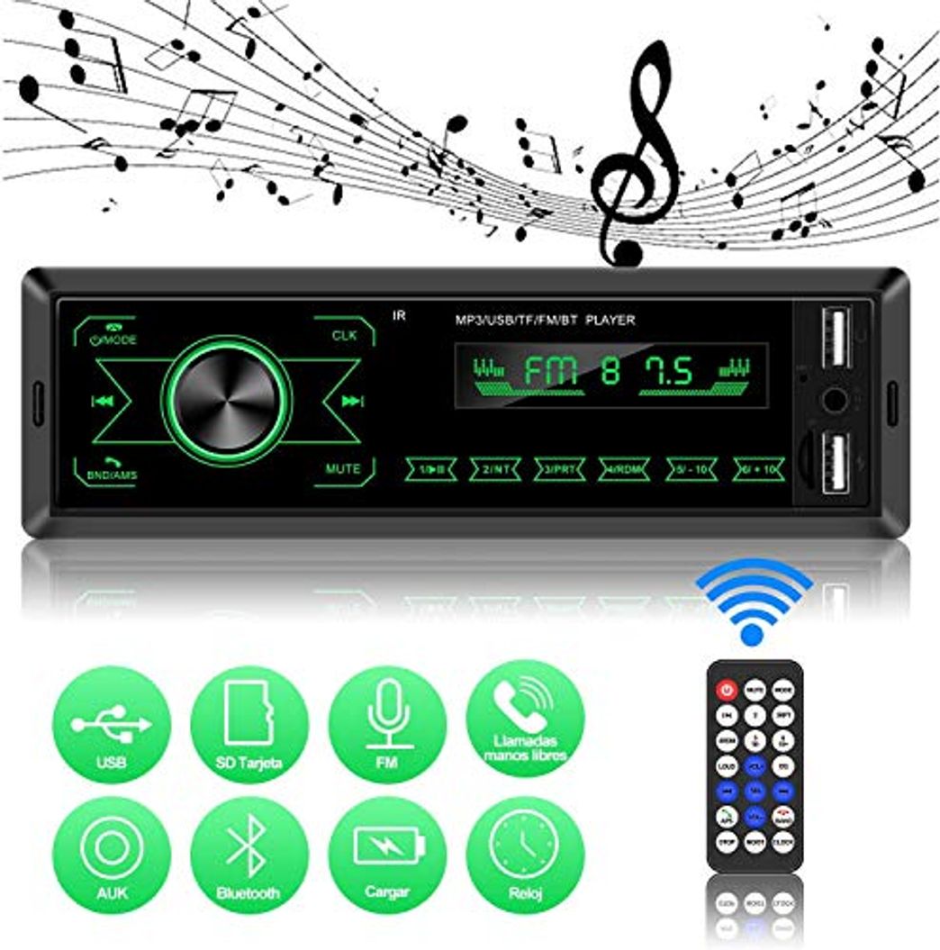 Producto ODLICNO Autoestéreos Reproductor con Pantalla Táctil Estéreo para Auto MP3 para Coche