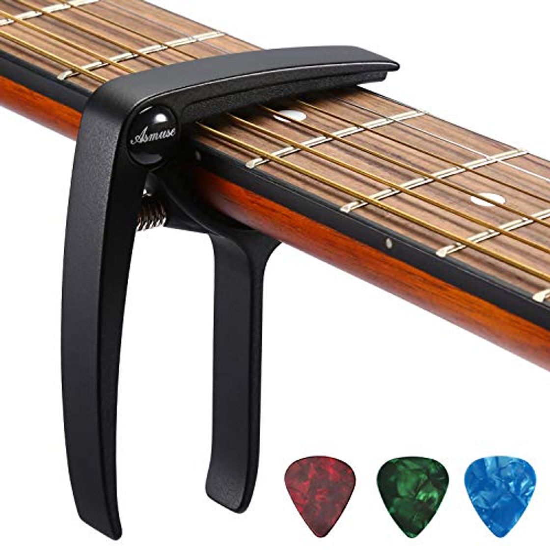 Producto Asmuse Trigger Cejilla Guitarra Electricas Skeleton Capo para Guitarra Española Acustica Folk