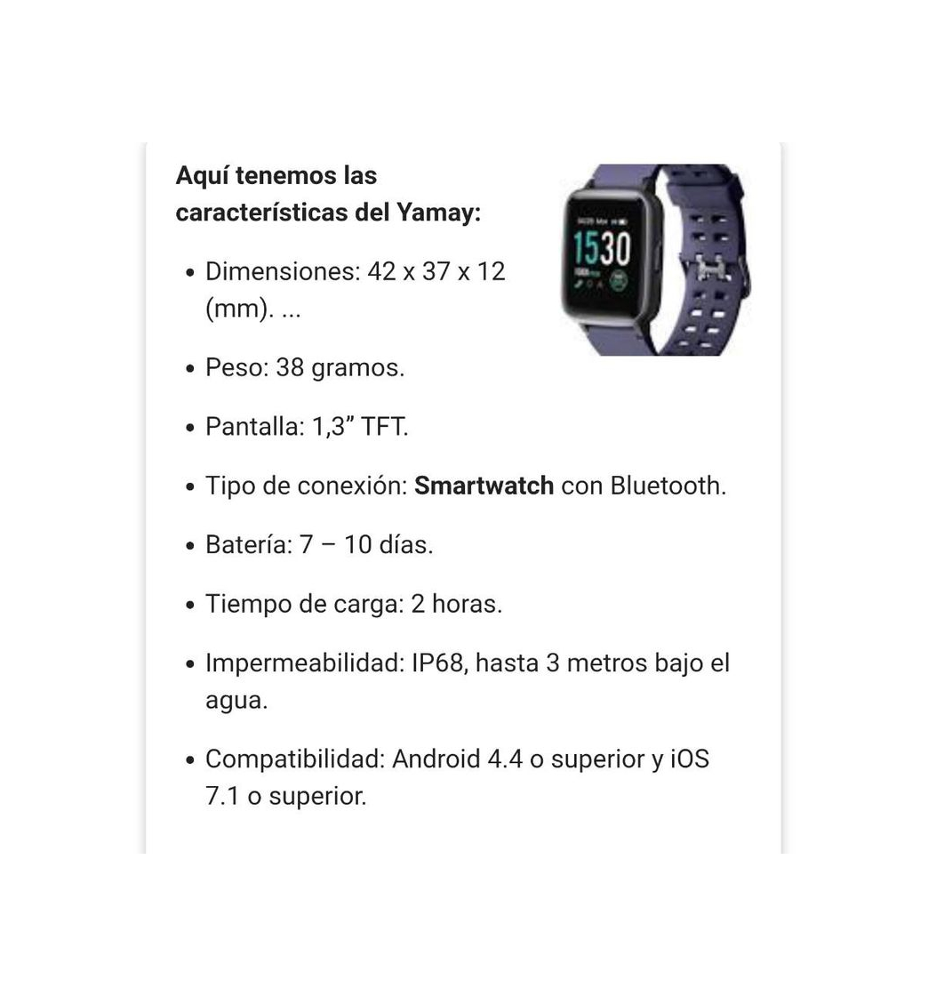 Producto YAMAY Smartwatch