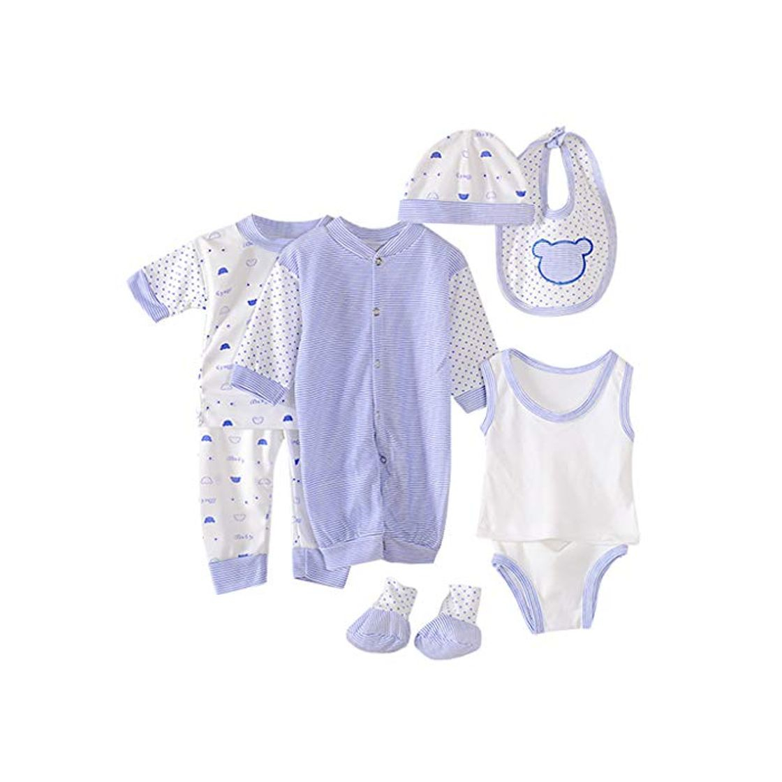 Fashion 0-12 Meses,SO-buts 8pcs Recién Nacido Niño Bebé Niña Otoño Invierno Hospital Tops