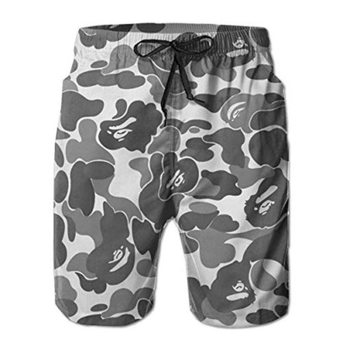 Productos yting Pantalones Cortos de Playa Bape Ape Camo Gray para Hombre Pantalones