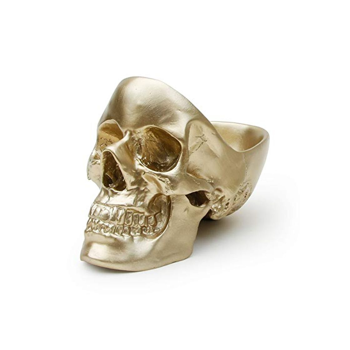 Social SUCK UK Skull Tidy, Caja, Organizador, Joyero y Estuche Dorado