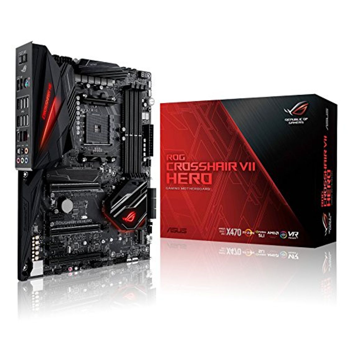 Electrónica Asus CROSSHAIR VII HERO AMD AM4 X470 ATX - Placa base gaming