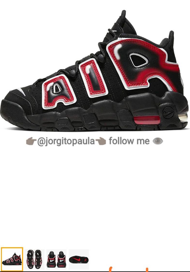 Social Nike uptempo black and Red 