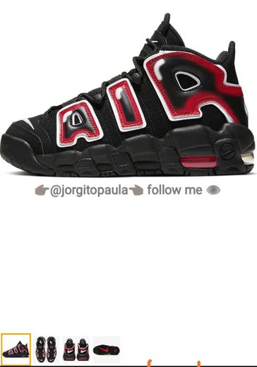 Nike uptempo black and Red 