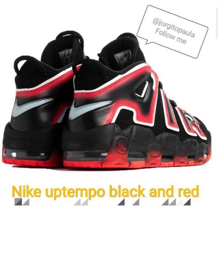 Nike uptempo Black and Red