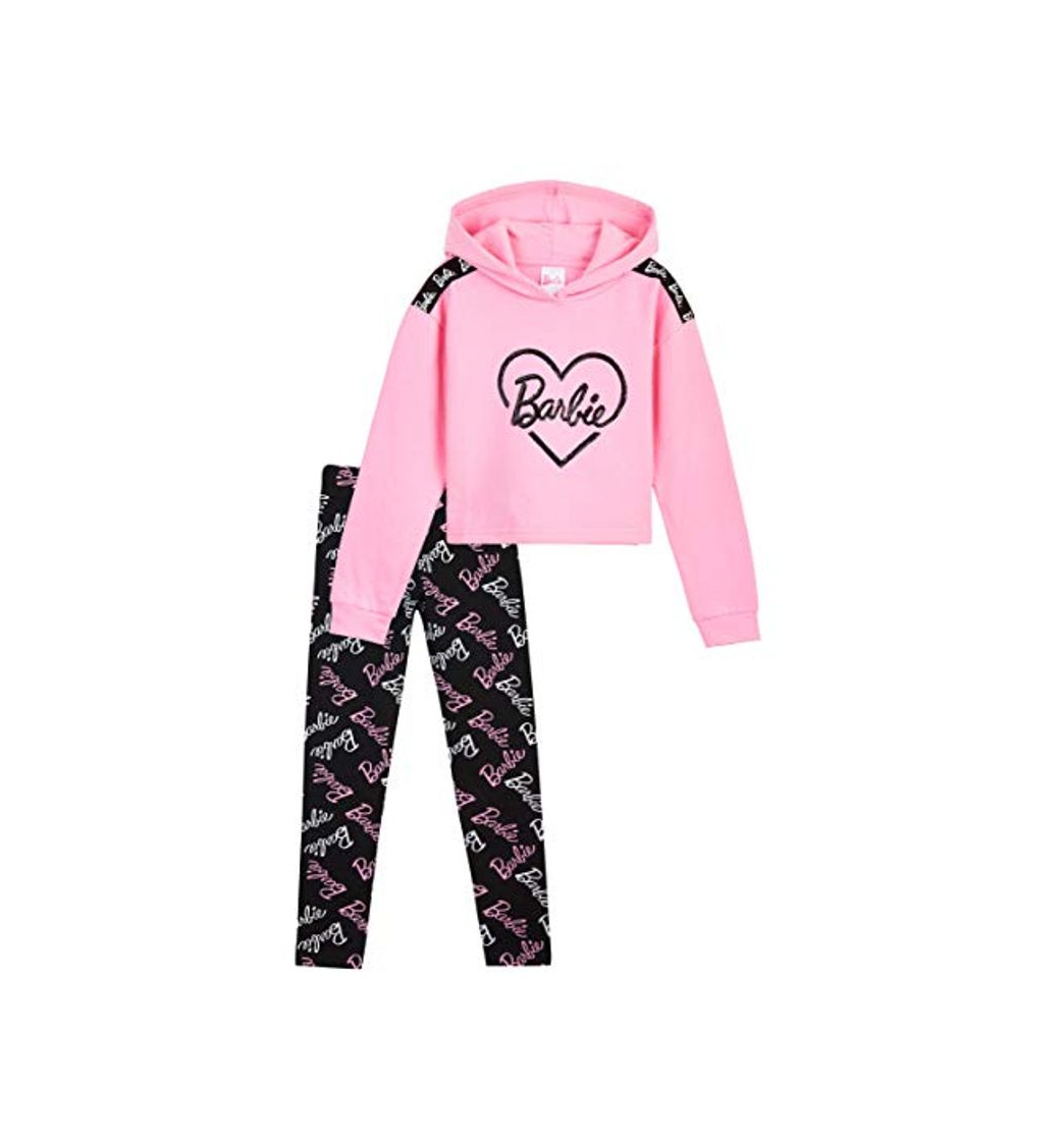 Fashion Barbie Chandal Niña, Ropa Niña de Algodon, Set de Sudadera con Capucha