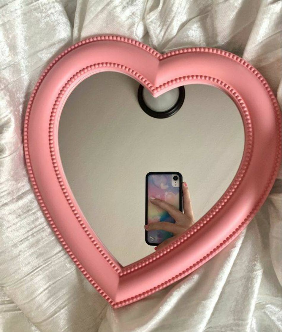 Moda pink heart mirror 