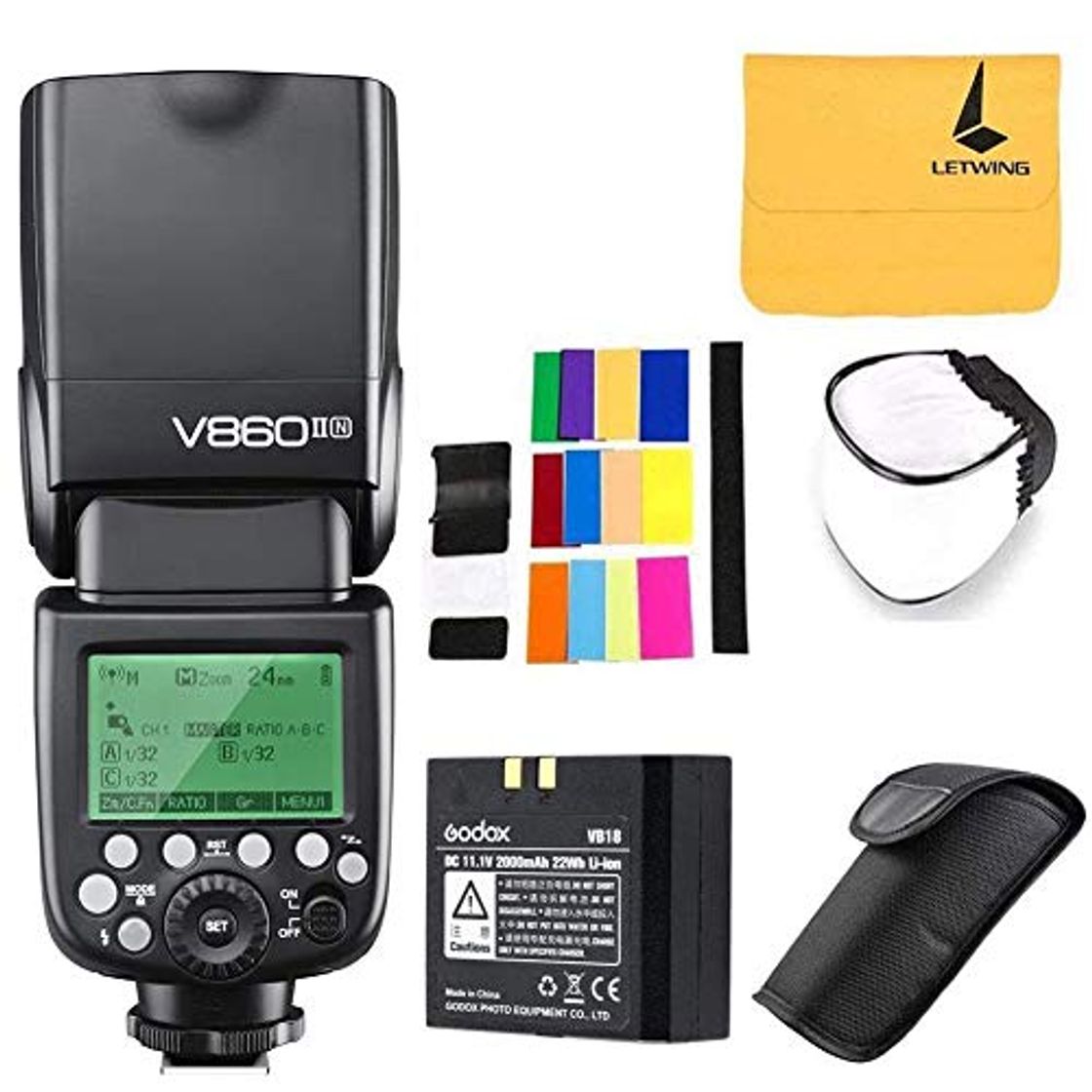 Product Godox V860II-N 2.4G TTL HSS 1/8000s con Li-on Batería Camara Flash Speedlite