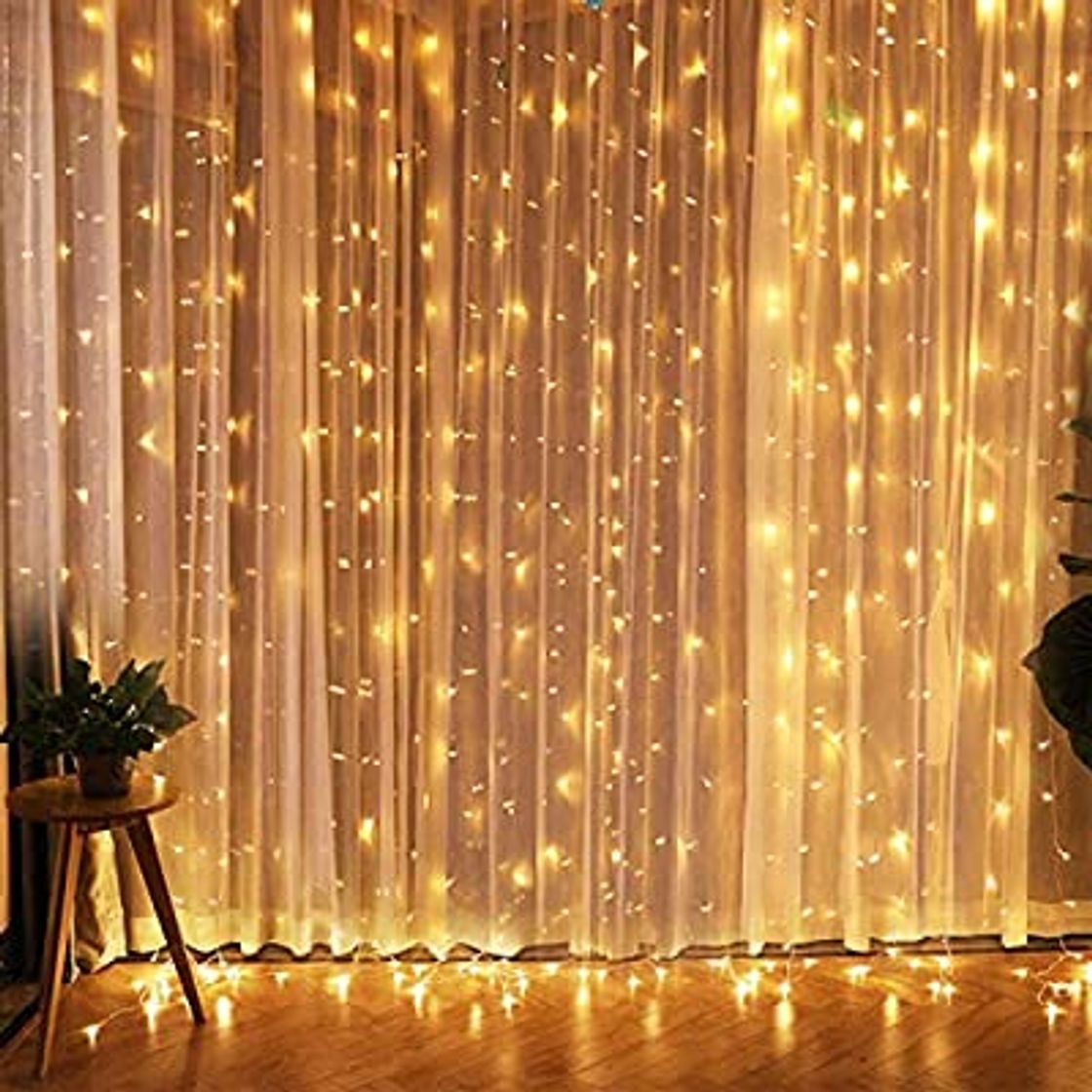 Producto IDESION Cadena de luces 600 LEDs Cortinas de Luz Impermeable 6m *