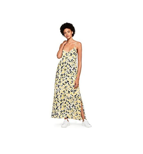 Marca Amazon - find. Vestido Largo de Verano con Estampado Mujer, Multicolor