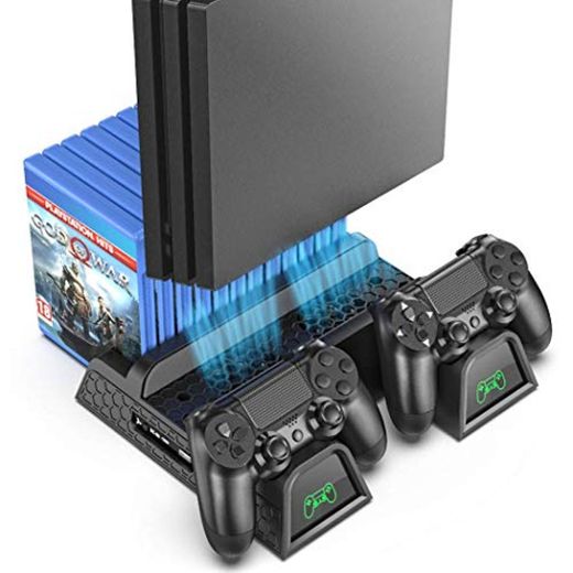 OIVO Soporte Vertical con Ventilador de Refrigeración para PS4