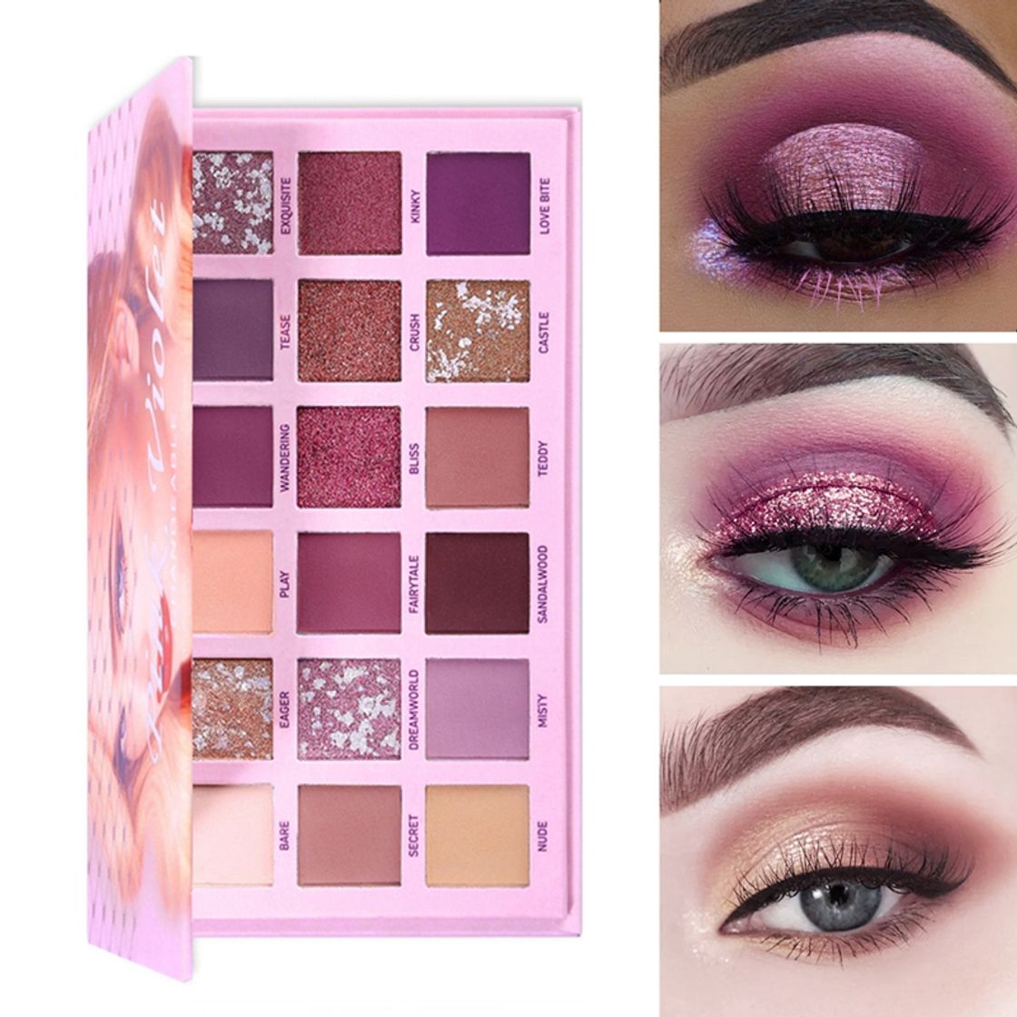 Belleza Ucanbe Nuevo 18 Colores Maquillaje Paleta de Sombra de Ojos Brillo Mate