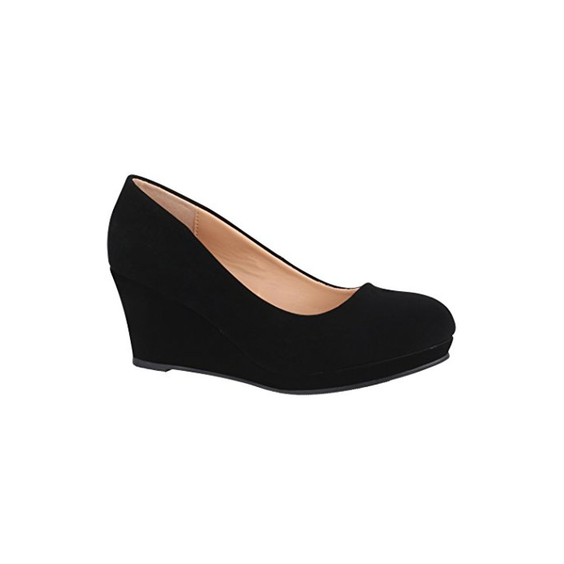 Social Elara Zapato de Tacón Alto Mujer Cuña Plataforma Chunkyrayan Negro B8011Y