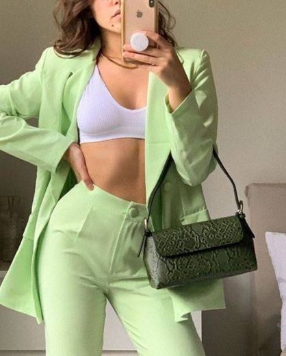 green suit