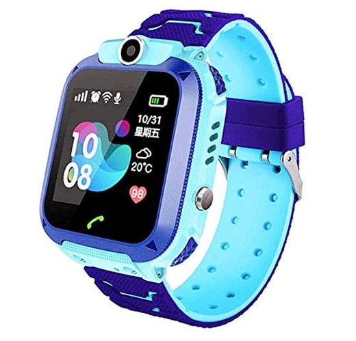 linyingdian Smartwatch Niños, Reloj Inteligente Niña IP67, LBS, Hacer Llamada, Chat de