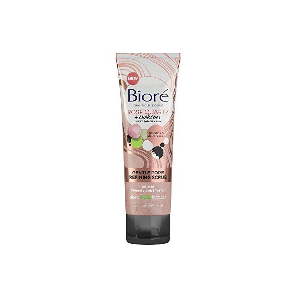 Product Limpiador facial Biore de cuarzo rosa y carbón suave para piel grasa