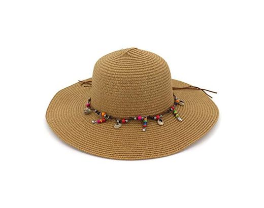 Gisdanchz Sombrero Paja Foldable Floppy Straw Hat Woman Wide Brim Summer Sun Hats Womens Sombreros De Paja Sombrero Mujer Sombrero Playa Mujer Gorras Caqui