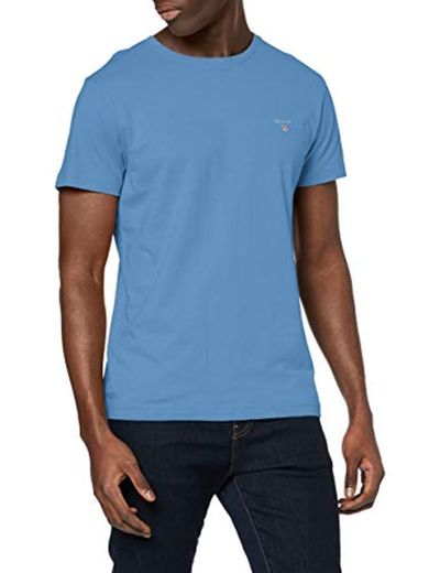 GANT The Original SS T-Shirt Camiseta, Azul