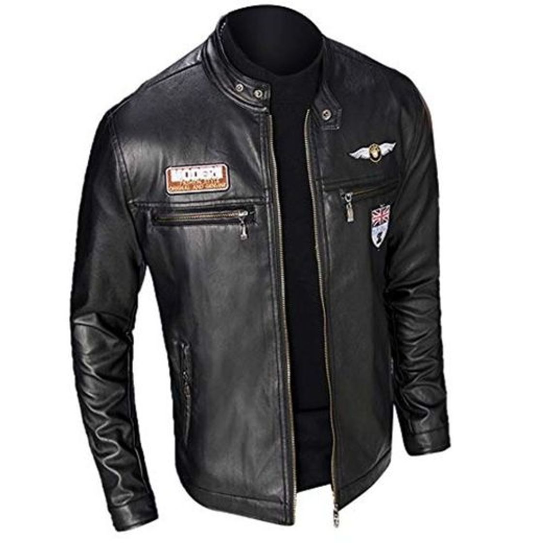 Productos MEIbax Casual Chaqueta de la Motocicleta Biker de Cremallera para Hombre de