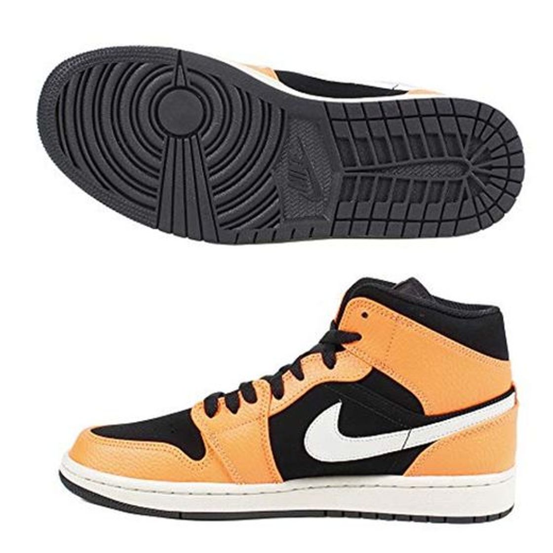 Moda Nike Air Jordan 1 Mid, Zapatos de Baloncesto para Hombre, Negro