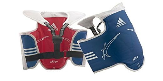 Adidas - Pechera de taekwondo para niños multicolor azul
