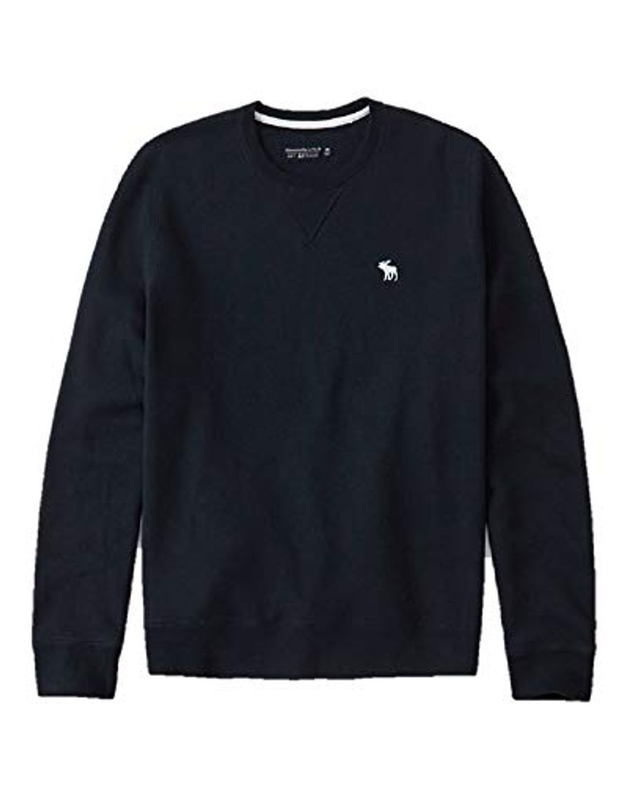 Moda Abercrombie & Fitch ICON Logo Crew Sudadera TOP Azul Marino Talla X