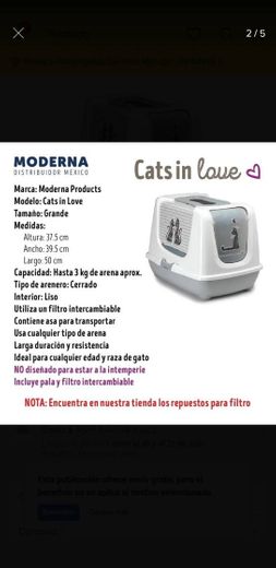 Arenero para gatos