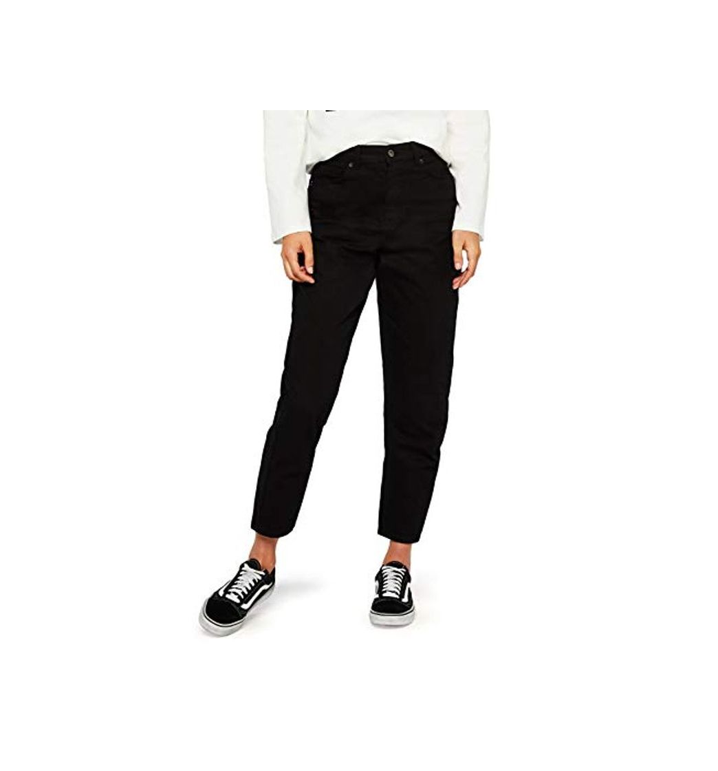 Social find. Balloon Fit, Vaqueros Straight para Mujer, Negro