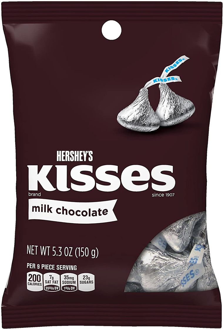 Social Hershey Milk Chocolate Kisses 1KG approximately 200 Kisses