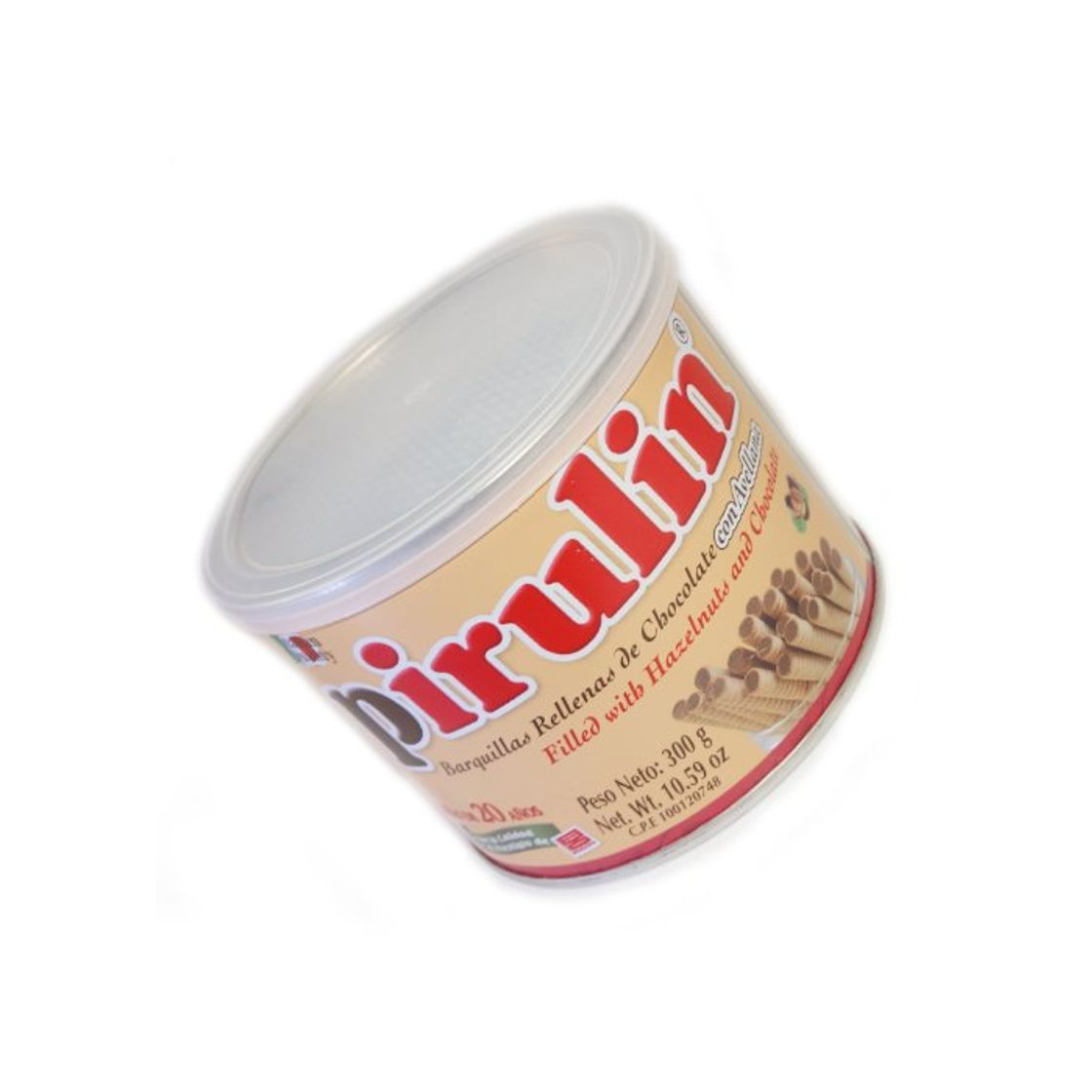 Social PIRULIN Barquillas Rellenas de Chocolate y Avellanas 300 gr