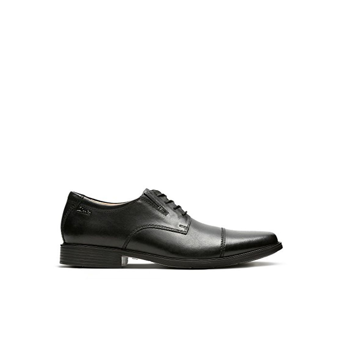 Moda Clarks Tilden Cap, Zapatos de Cordones Derby para Hombre, Negro